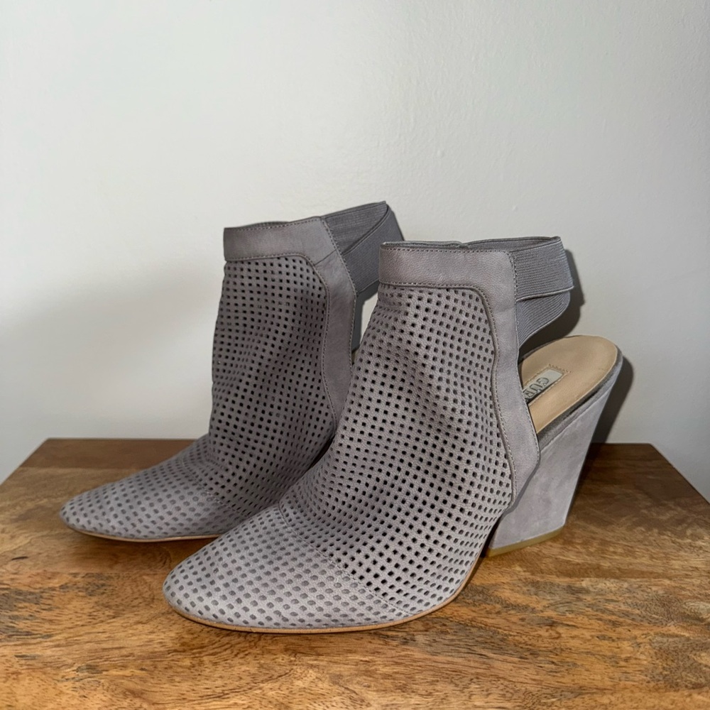 Guess Gray Heeled Booties